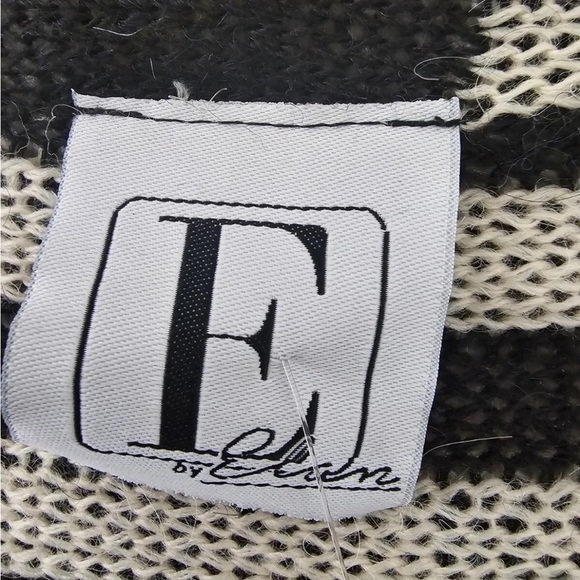 Elan Aztec Cardigan Reversible   Mixed Print Womens S Fringe Wool Oversized Boho - Picture 7 of 12